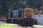 CSX 1104 & 1184 power a short train out of Bennett Yard